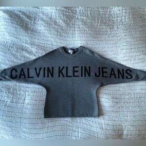Calvin Klein Jeans Heather Gray Knit Top